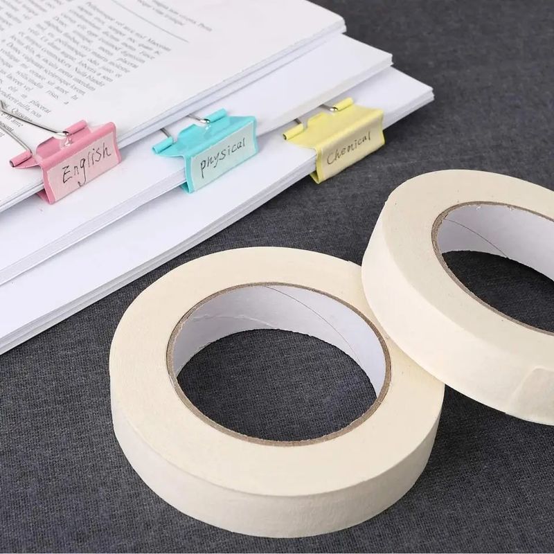White Color No Residue Masking Tape 50 Yards Length 1 Inch Width