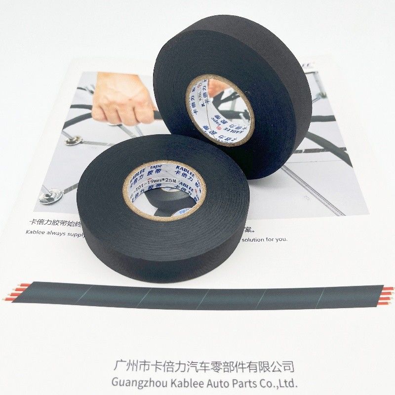 T01 Black Color PET Fabric Cloth Wire Harness Tape for Adhesive and Easy Wire Protection