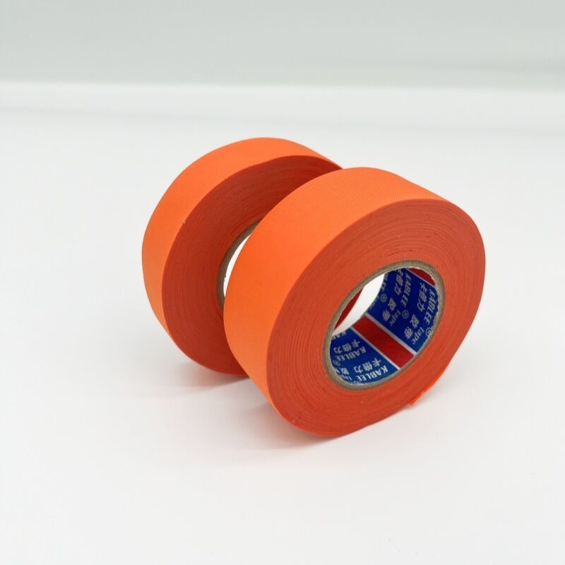 PET Material Orange Color Acrylic Adhesive Cloth Tape Wrapping Automotive Wire Harness