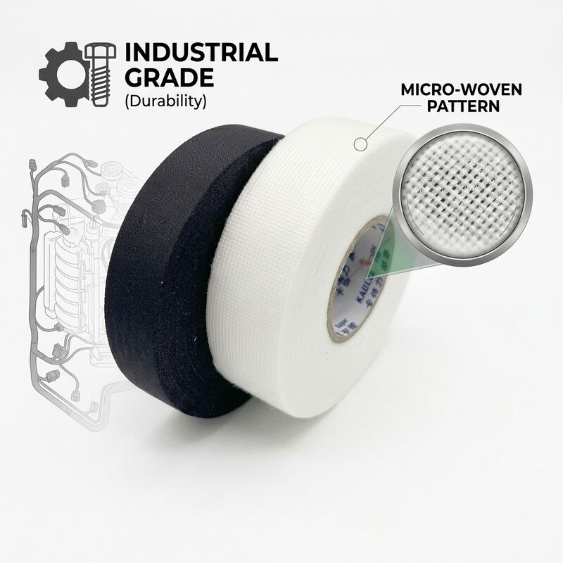 Black Orange 0.25mm Thin Automotive Wire Harness Tape Flexible Abrasion Resistant Kablee Factory