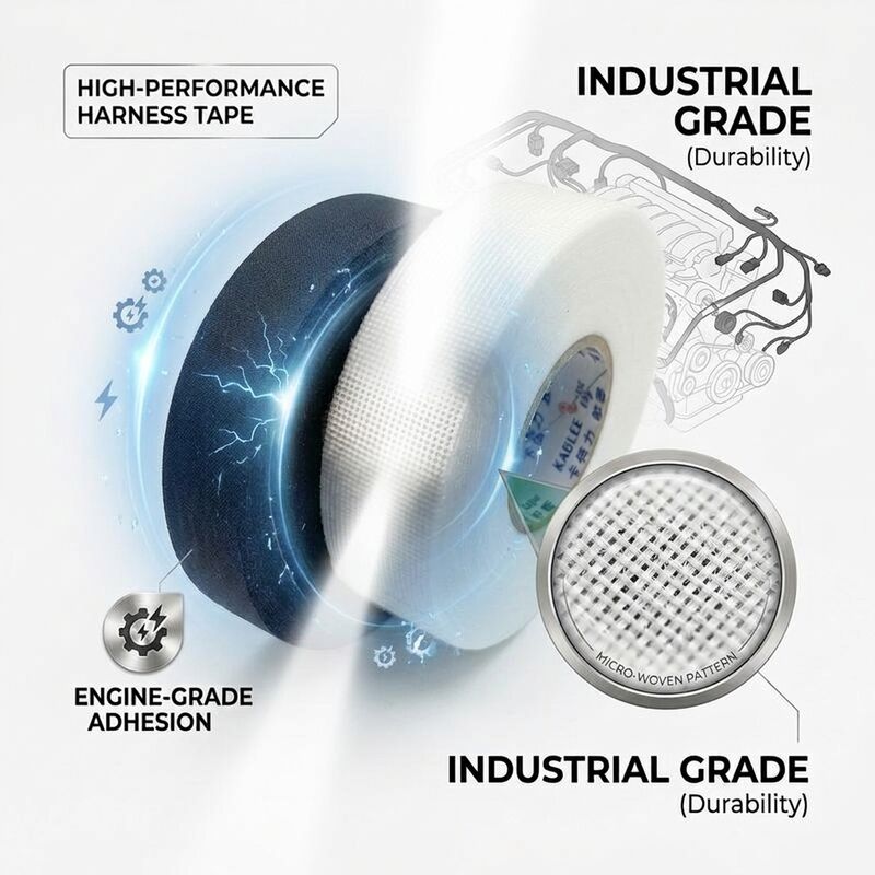 Kablee Factory Direct 0.25mm Abrasion Resistant Automotive Wire Harness Tape Wholesale Custom