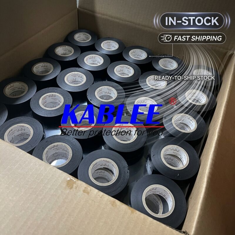 In Stock Black Insulation PVC Tape 0.1mm 105C Heat Resistant Automotive Wire Harness
