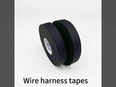 Black Automotive Adhesive Tape , Car Wiring Loom Tape 0.35mm Thickness Multipurpose